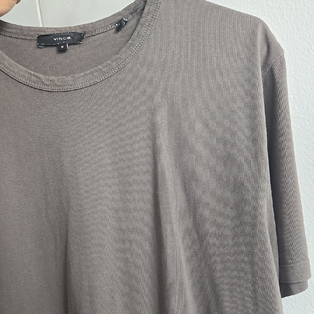 Vince Garment Dye Short Sleeve T-Shirt, Dark Olive - Picture 4 of 10